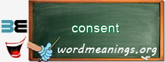 WordMeaning blackboard for consent